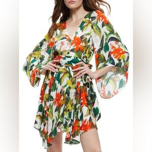 ALICE + OLIVIA Marva Floral Belted Mini Dress